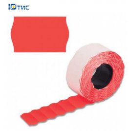 Этикет-лента 26х12 (малиновая фигурная)