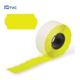 Этикет-лента 26х12 (желтая фигурная)